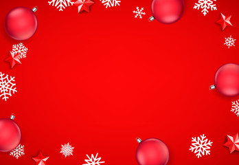 Aufkleber - Winter holidays red vector background
