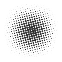 Wall Mural - black halftone dots background - vector.