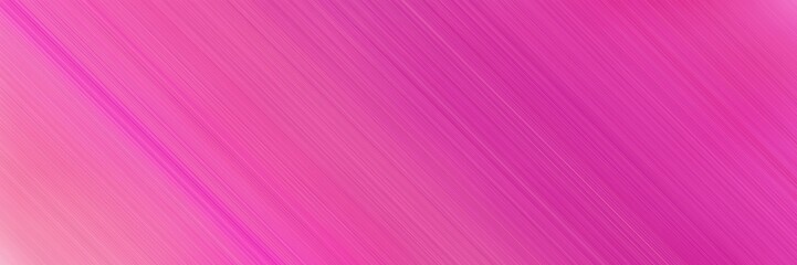 Poster - abstract colorful horizontal presentation banner design with diagonal lines and mulberry , hot pink and pastel magenta colors and space for text and image