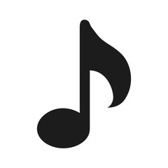 Leinwandbilder - Music note icon in trendy flat style isolated on background. Music note icon page symbol for your web site design.