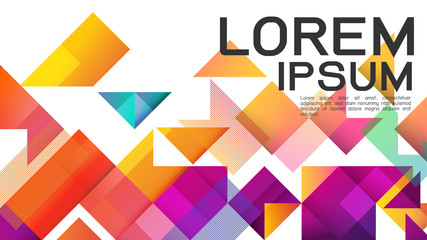 Fototapete - Abstract colorful gradient mixed geometric template and modern overlapping. Vector illustration