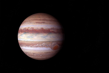 Wall Mural - planet jupiter on a dark background. elements of this image were furnished by nasa.