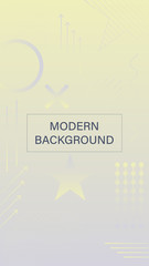 Poster - Modern shapes circle line square star yellow background. Use for modern design, cover, template, decorated, brochure,