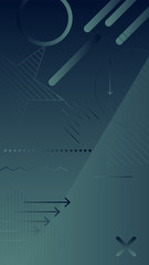 Poster - Modern shapes line circle star gray background. Use for modern design, cover, template, decorated, brochure,