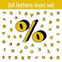 Poster - Ampersand, 3d icon. 3D words, letters icons universal set for web and mobile