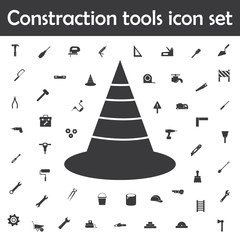 Poster - The traffic cone icon. Constraction tools icons universal set for web and mobile