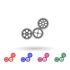 Poster - Gears of a car multi color icon. Simple glyph, flat vector of car repear icons for ui and ux, website or mobile application