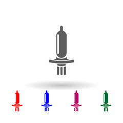 Poster - Halogen bulb multi color icon. Simple glyph, flat vector of car repear icons for ui and ux, website or mobile application