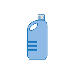 Sticker - clean bottle plastic fill icon blue