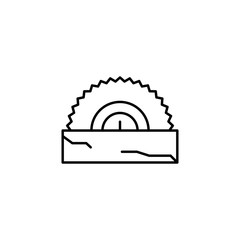 Poster - Circular saw tool icon. Simple line, outline vector of construction tools icons for ui and ux, website or mobile application