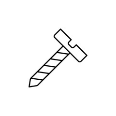 Poster - Screw tool icon. Simple line, outline vector of construction tools icons for ui and ux, website or mobile application