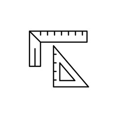 Poster - Measurement ruler tool icon. Simple line, outline vector of construction tools icons for ui and ux, website or mobile application