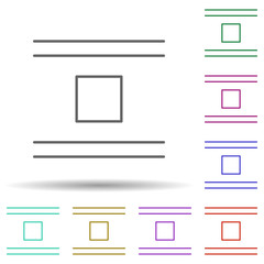 Poster - Editorial, jump object multi color icon. Simple thin line, outline vector of editorial design icons for ui and ux, website or mobile application
