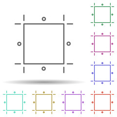 Poster - Editorial, print guides multi color icon. Simple thin line, outline vector of editorial design icons for ui and ux, website or mobile application