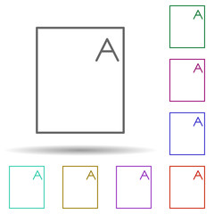 Poster - Editorial, files multi color icon. Simple thin line, outline vector of editorial design icons for ui and ux, website or mobile application