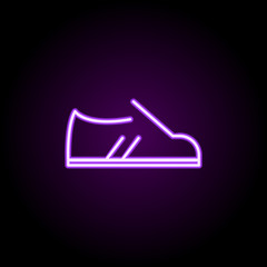 Poster - Footwear neon icon. Simple thin line, outline vector of school icons for ui and ux, website or mobile application