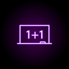 Poster - Board neon icon. Simple thin line, outline vector of school icons for ui and ux, website or mobile application