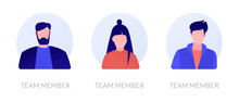 User Personal Profile Characters Set For Social Network. Employees, Corporate Male And Female Workers Portraits. Team Member, Avatar Metaphors. Vector Isolated Concept Metaphor Illustrations