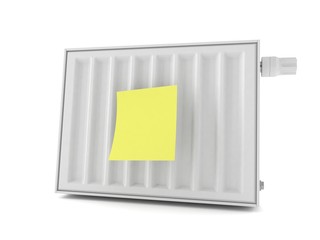 Sticker - Radiator with blank yellow sticker