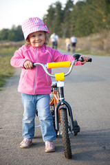 Canvas Print - Girl on bike