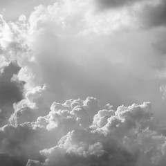 Wall Mural - black and white cloudy sky