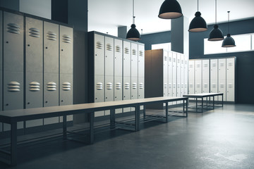 Poster - Contemporary locker room