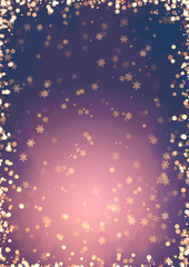 Poster - Christmas background with golden boke, magic sparks and snowflakes