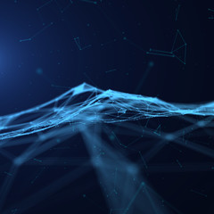 Poster - abstract blue background