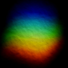 Poster - color spectrum in the form of a ball on a dark background