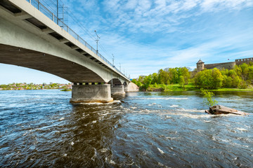 Poster - Narva River. Estonia and Russia border