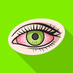 Wall Mural - Vector illustration of eye and cataract icon. Graphic of eye and eyesight stock symbol for web.