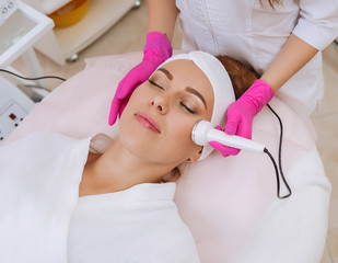 Ultrasound cavitation procedure. Anti-aging, lifting procedure.