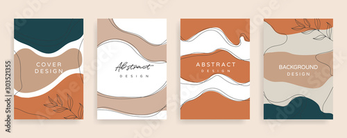 Fotomural Social media stories and post creative Vector set