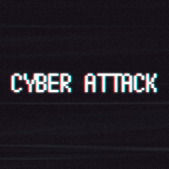 Aufkleber - Cyber Attack Inscription In Pixel Noise Style Over Dark Background