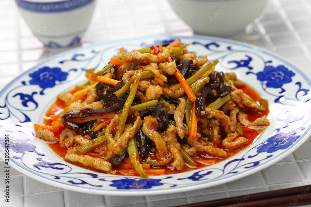 Ang Rou Yu yu xiang rou si, sichuan shredded pork, chinese cuisine Stock Photo ...