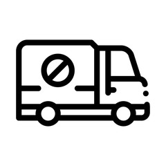 Wall Mural - Kill Truck Icon Vector. Outline Kill Truck Sign. Isolated Contour Symbol Illustration