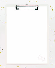 Sticker - Office clipboard with copy space for creative Christmas text