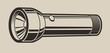 Illustration of a flashlight for hiking