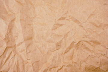 Wall Mural - background old brown crumpled paper texture