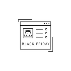 Aufkleber - Website sale icon. Simple line, outline vector of black friday icons for ui and ux, website or mobile application