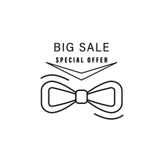 Poster - Bow, big sale, special offer icon. Simple line, outline vector of black friday icons for ui and ux, website or mobile application