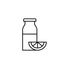 Poster - Orange juice drink icon. Simple line, outline vector of organic food icons for ui and ux, website or mobile application