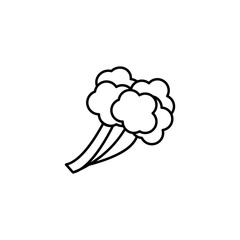 Poster - Broccoli vegan vegetable icon. Simple line, outline vector of organic food icons for ui and ux, website or mobile application