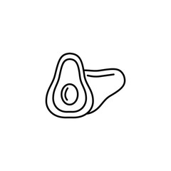 Poster - Avocado diet fruit icon. Simple line, outline vector of organic food icons for ui and ux, website or mobile application