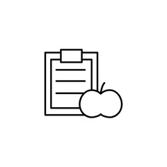 Poster - List apple healthy icon. Simple line, outline vector of organic food icons for ui and ux, website or mobile application