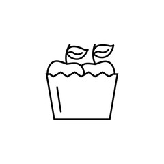 Poster - Yogurt healthy icon. Simple line, outline vector of organic food icons for ui and ux, website or mobile application