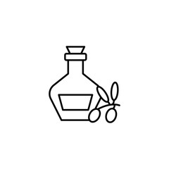 Poster - Olive oil icon. Simple line, outline vector of organic food icons for ui and ux, website or mobile application