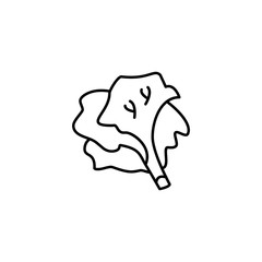 Poster - Broccoli vegan vegetable icon. Simple line, outline vector of organic food icons for ui and ux, website or mobile application