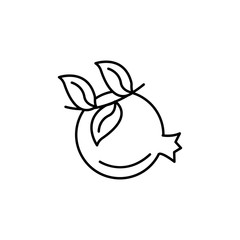 Poster - Pomegranate fruit icon. Simple line, outline vector of organic food icons for ui and ux, website or mobile application