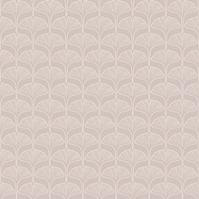 Seamless Pattern Of Ginkgo Leaf Outlines In Neutral Beige Tones.